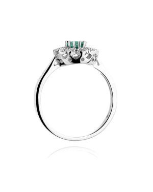 Emerald ring white gold 0.40ct