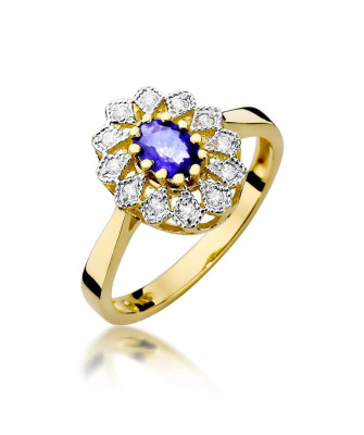 Gold ring with tanzanite 0.40ct