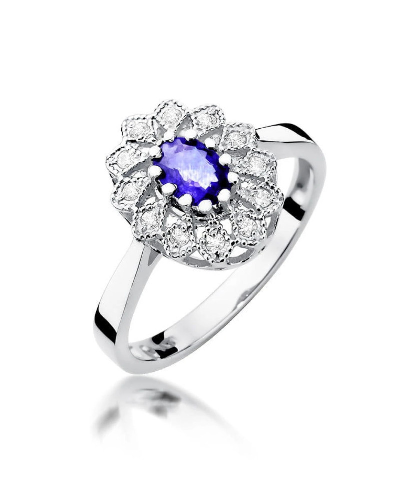 Tanzanite ring white gold 0.40ct