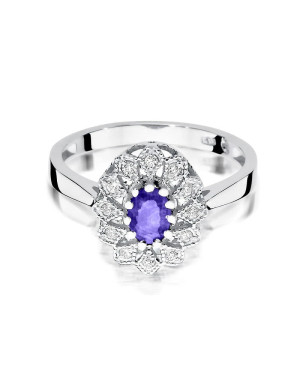 Tanzanite ring white gold 0.40ct