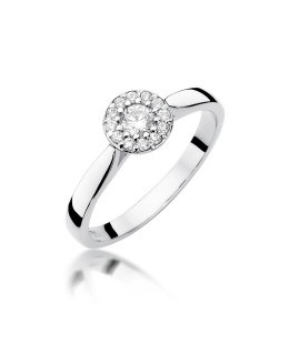 Gold ring with diamonds 0.22ct