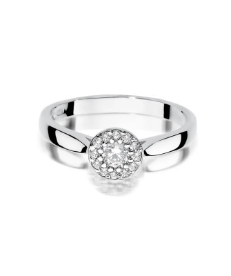 Złoty pierścionek z diamentami 0,22ct