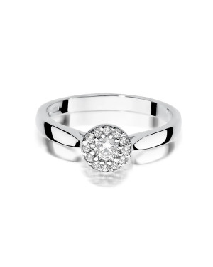 Złoty pierścionek z diamentami 0,22ct
