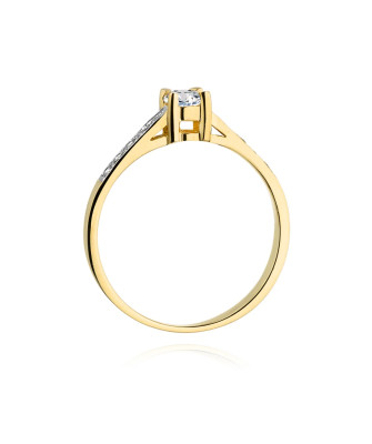 Gold Ring 14k Brilliant Diamonds 0.44ct Certificate