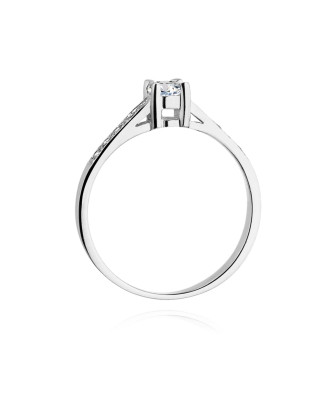Złoty pierścionek zaręczynowy diamenty białe złoto 0,44ct