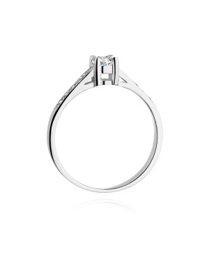 Gold engagement ring diamonds white gold 0.44ct