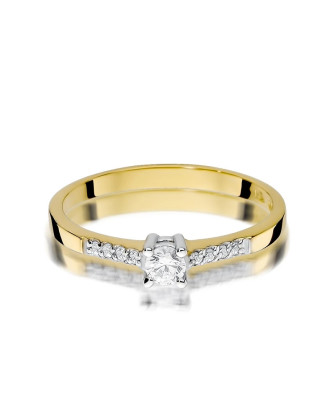 Pierścionek zaręczynowy z diamentem 0,22ct