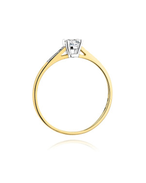 Gold engagement ring with a 0.21ct diamond