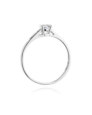 14k White Gold Ring Diamonds 0.21ct Certificate