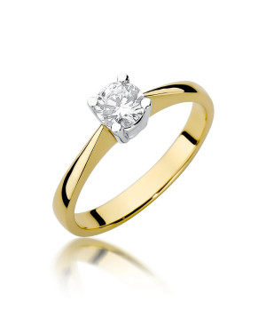 Gold engagement ring with 0.50ct diamond