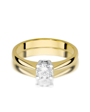 Gold engagement ring with 0.50ct diamond