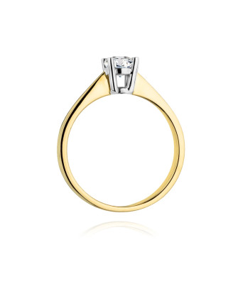 Gold engagement ring with 0.50ct diamond