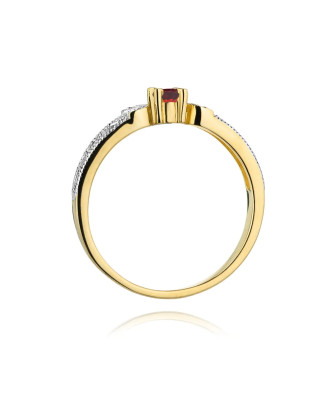 Pierścionek z rubin złoty 0,15ct