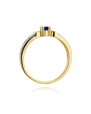 Pierścionek z szafirem złoty 0,15ct