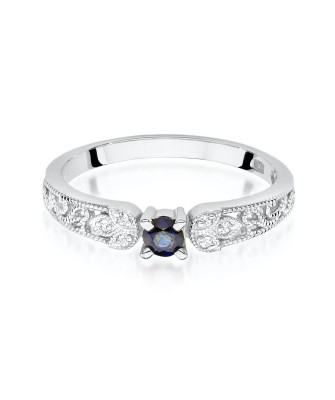 Ring with sapphire white gold 0.15ct