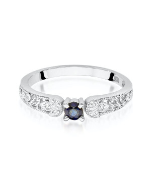 Ring with sapphire white gold 0.15ct