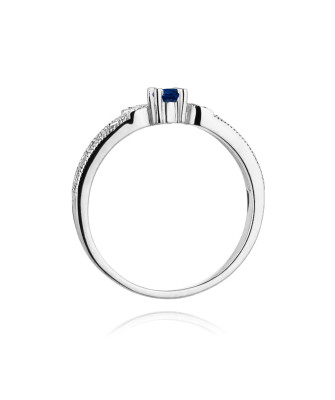 Ring with sapphire white gold 0.15ct