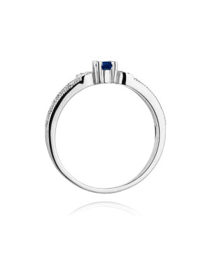 Ring with sapphire white gold 0.15ct
