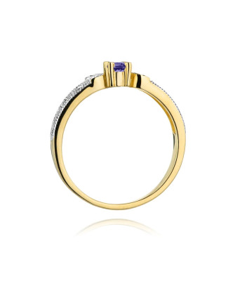 Pierścionek z tanzanitem złoty 0,15ct