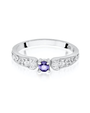 Ring with tanzanite white gold 0.15ct