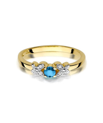 Gold ring with topaz certificate