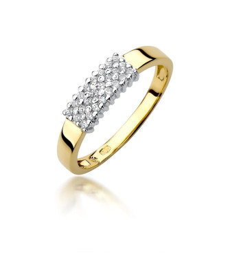 Pierścionek obrączka z diamentami 0,20ct