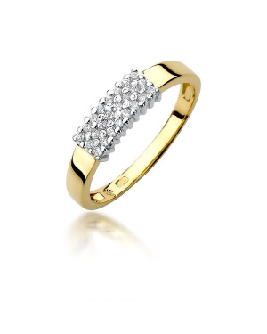 Pierścionek obrączka z diamentami 0,20ct