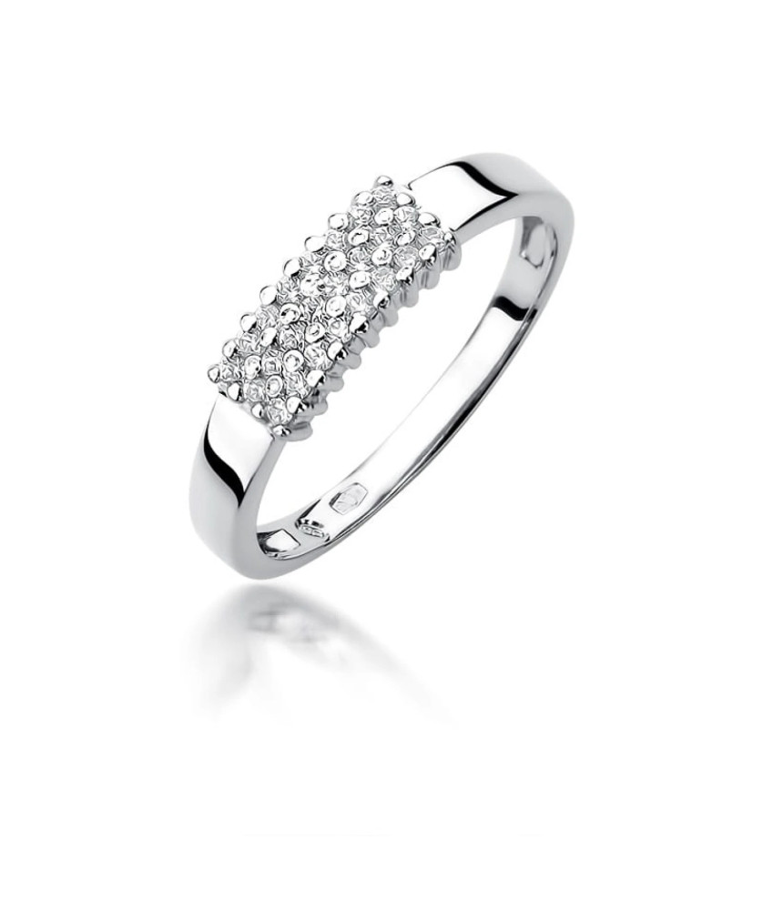 Ring band with diamonds white gold 0.20ct