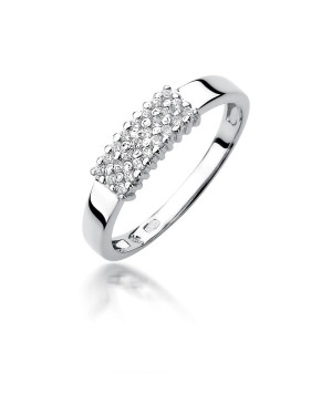 Ring band with diamonds white gold 0.20ct