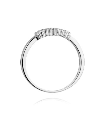 Ring band with diamonds white gold 0.20ct
