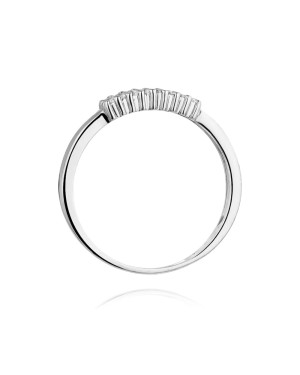 Ring band with diamonds white gold 0.20ct
