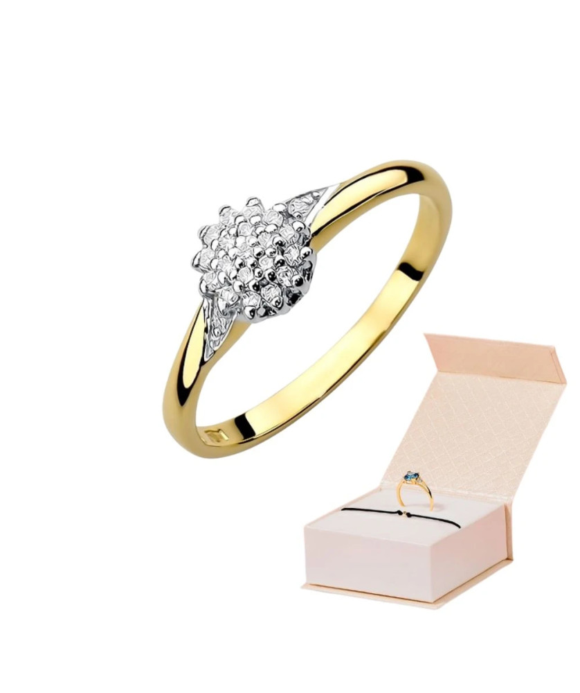 Gold ring with 0.11ct diamond