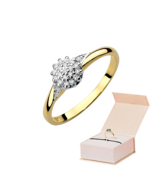 Gold ring with 0.11ct diamond
