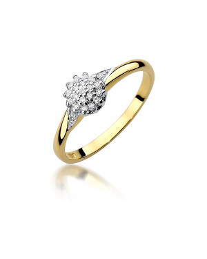 Gold ring with 0.11ct diamond