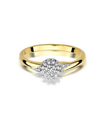 Gold ring with 0.11ct diamond