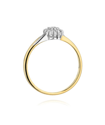 Gold ring with 0.11ct diamond