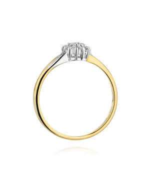 Gold ring with 0.11ct diamond