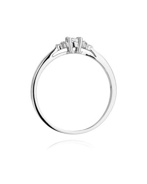 14k White Gold Ring Diamond Diamonds 0.13ct