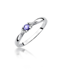 Tanzanite ring white gold 14k