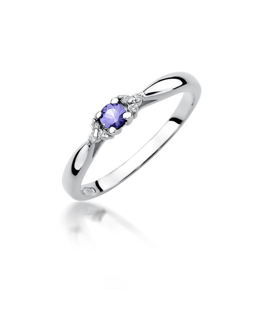 Tanzanite ring white gold 14k