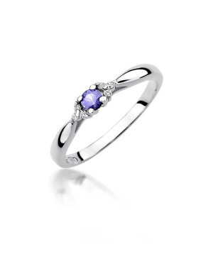 Tanzanite ring white gold 14k