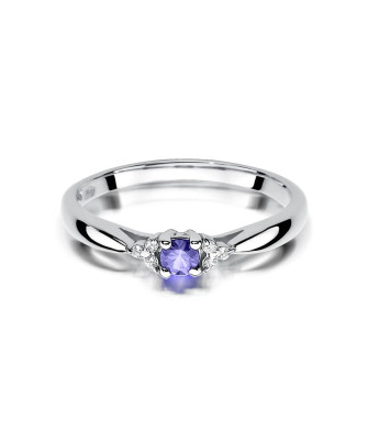 Tanzanite ring white gold 14k