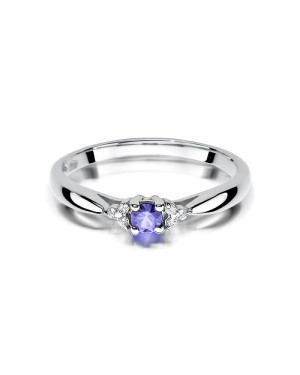 Tanzanite ring white gold 14k