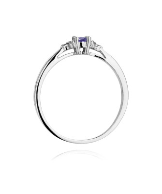 Tanzanite ring white gold 14k
