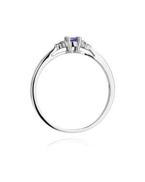 Tanzanite ring white gold 14k