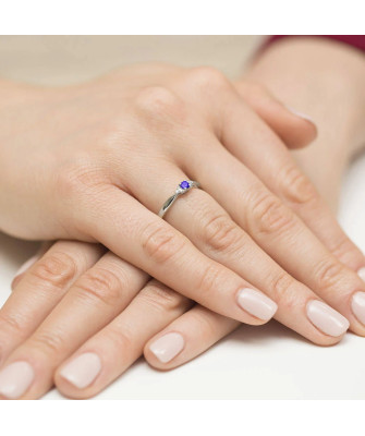 Tanzanite ring white gold 14k