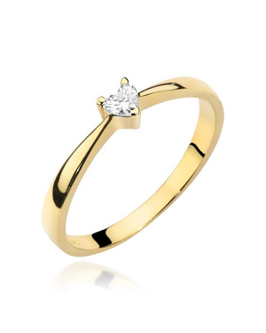 Diamond heart engagement ring 0.10ct
