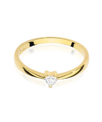 Diamond heart engagement ring 0.10ct
