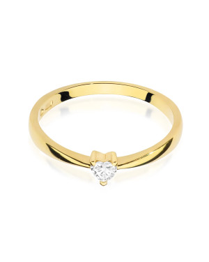 Diamond heart engagement ring 0.10ct