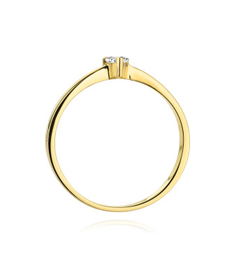 Diamond heart engagement ring 0.10ct